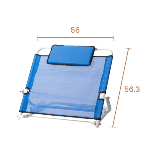 Adjustable Padded Bed Backrest for Reading or Recovery, Foldable Reclining Support for Bed and Sofa, Blue 1