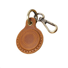 Premium Lederhülle für Apple AirTag Brown