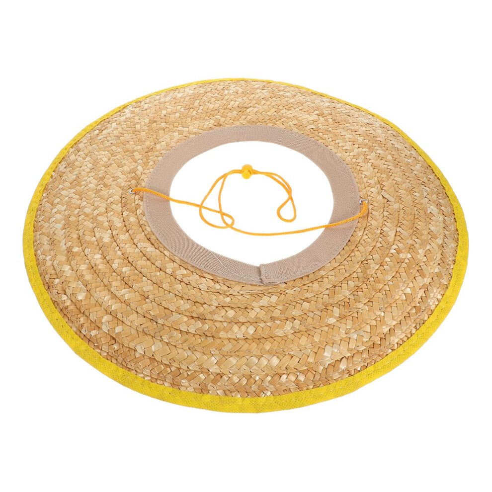 Hard Hat Sun Shade Visor With Wide Brim Straw Design For Construction Workers Sun Protection 9310869680239