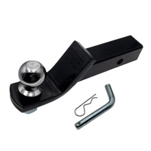 2 Inch Towbar Tongue Ball Mount with Hitch Pin and 2 Inch Ball, 6000LB Tow Capacity, HeavyDuty Steel for RV and Camper