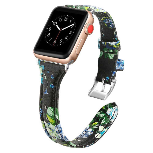 Ανταλλακτικό λουράκι Apple Watch, γνήσιο δέρμα, αγκράφες από ανοξείδωτο ατσάλι για