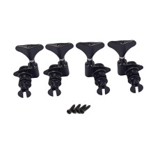 GC117 Ukulele Tuning Pegs Set 2L 2R Nickel Machine Heads for Bass Ukulele, Sealed Durable Tuners with Screws