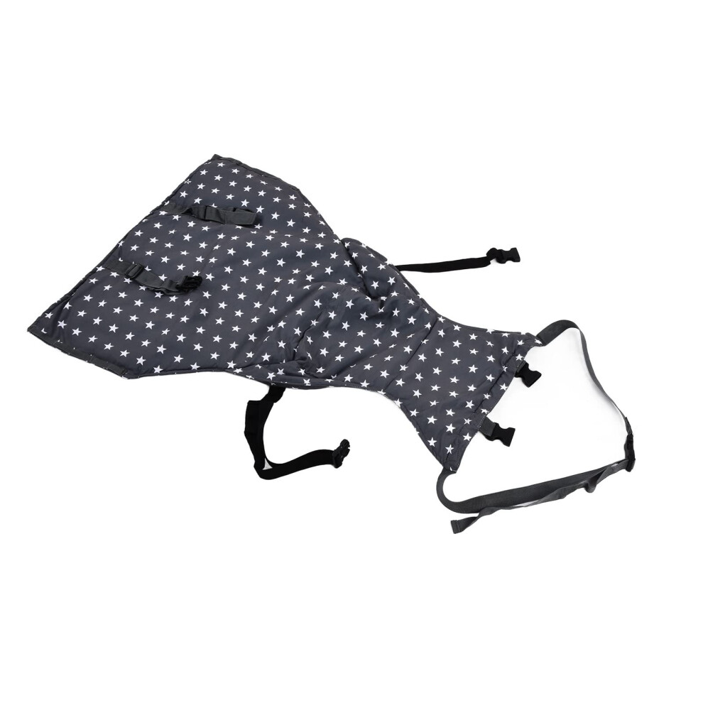 Portable Baby Chair Foldable Travel Feeding Seat With Durable Polyester And Safety Straps Star Gray