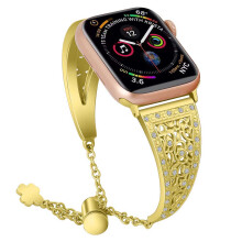 Συμβατό με λουράκια Apple Watch, μπρασελέ από ανοξείδωτο ατσάλι με στρας, κομψό και
