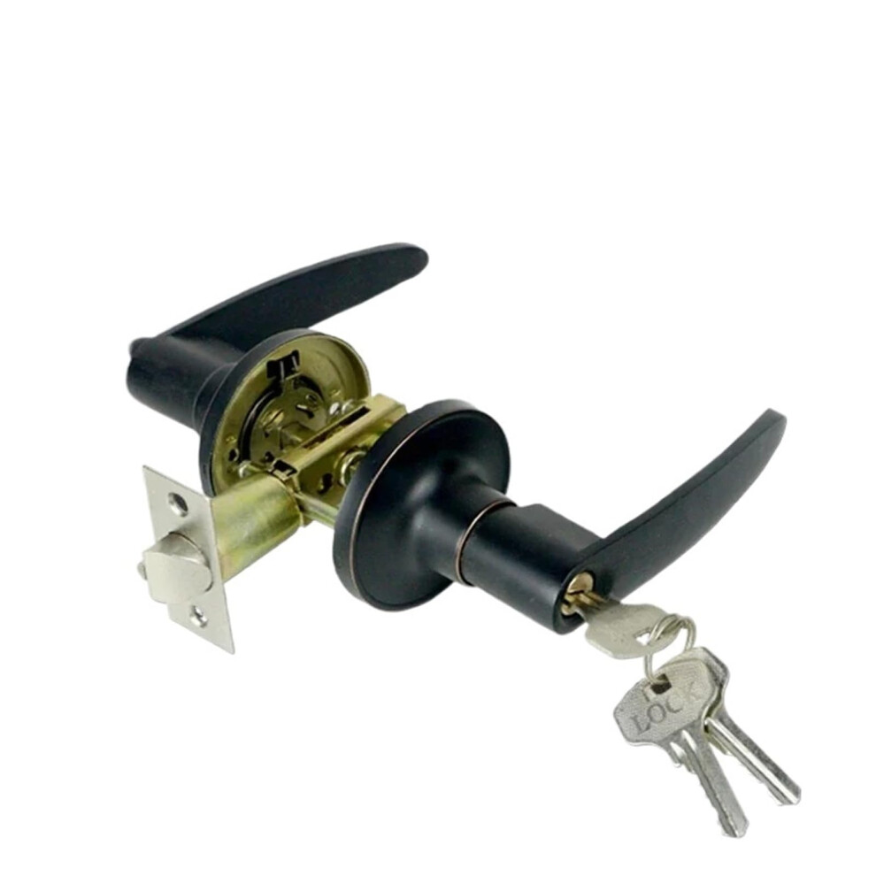Stainless Steel Door Lock Set With Keys, Privacy Bathroom Handle, Durable Corrosion Resistant Finish 9310869680123
