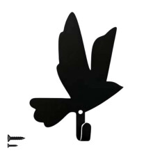 Fashionable Black Metal Hook In Bird Shape For Hanging Daily-B