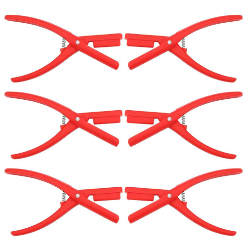 6Pcs Friendly Shelling Gadgets Ergonomic Shrimp Peeler-Red