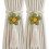 Curtain Tiebacks 2PCS Flower Tassels Drape Holdbacks For-Green 1