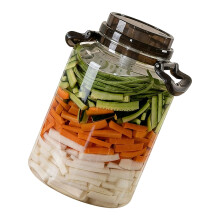 Stapelbare plastic opbergbak voor keuken, camping,-L Zwart