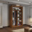 (120cm, Walnut) Houston Sliding Mirrored Wardrobe 3