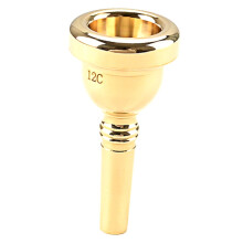 Gold Plated Trumpet Mouthpiece with Smooth Tone Projection and Ergonomic Rim Design