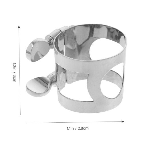 Adjustable Metal Alto Saxophone Clip Silver Durable Secure Grip Accessory for Wind Instrument 1