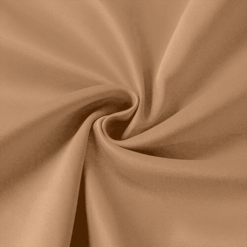 (BEIGE, 66" Width x 72" Drop) Thermal Blackout Eyelet Ring Top Curtains Pair + Tie Back 2