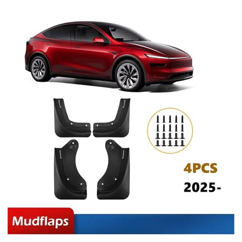 Mud Flaps Splash Guards Set for Tesla Model 3 2024, Custom Fit, Enhanced Protection, Easy DIY Install 1