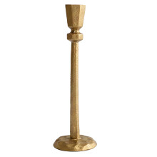 Artistic Wrought Iron Taper Candleholder With Gold Plating-8933