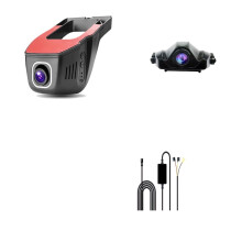 4K Dash Cam with Night Vision WiFi 24H Parking Monitor Dual Lens Car DVR 2160P Video Recorder 128G