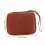 Brown PU Leather Guitar Pick Holder Bag with Secure Zipper Closure for Compact Pick Storage 3