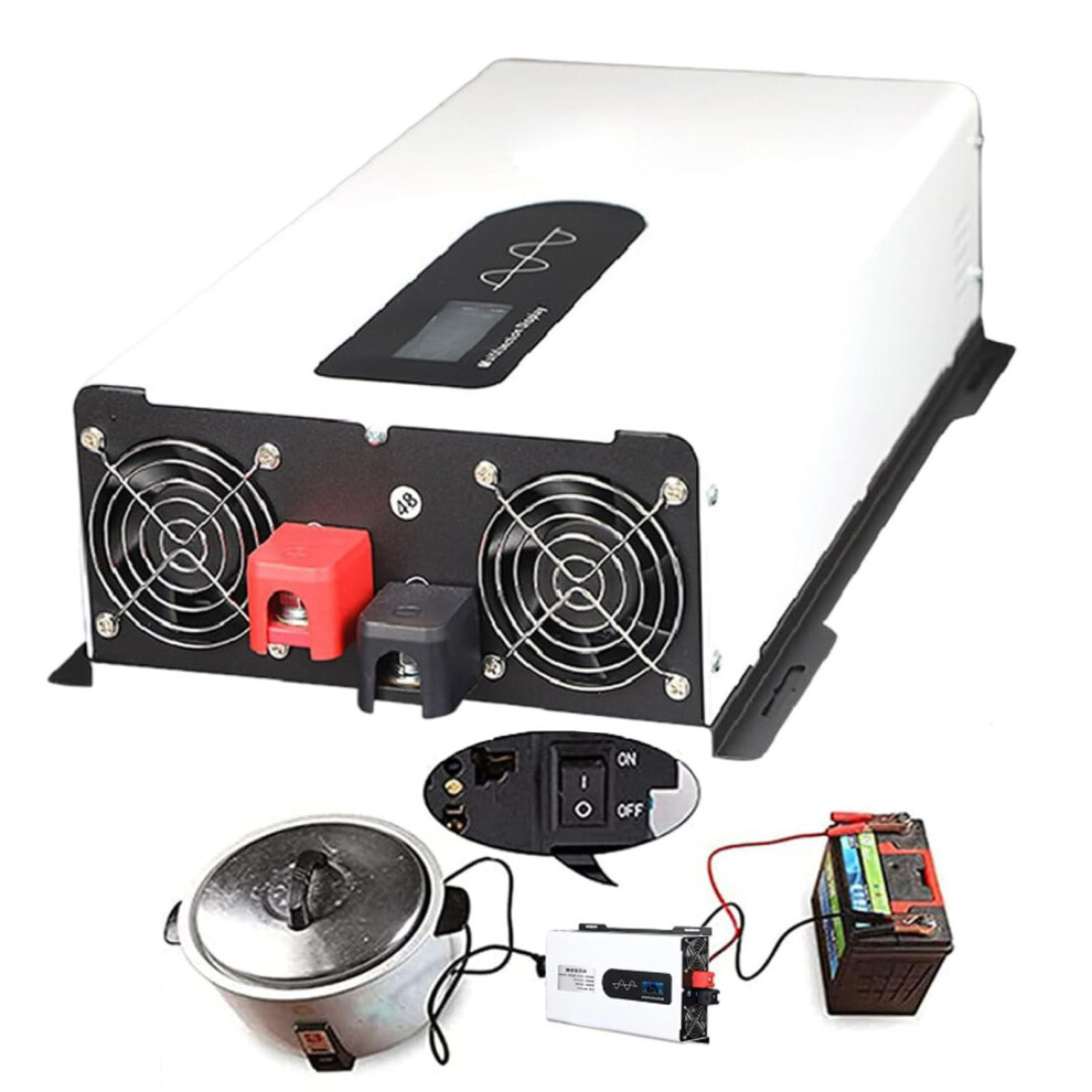 10000W/12000W Pure Sine Wave Inverter Dc 24V–96V To Ac 110V For Rv Truck Boat Home With Lcd Display 9310869637608