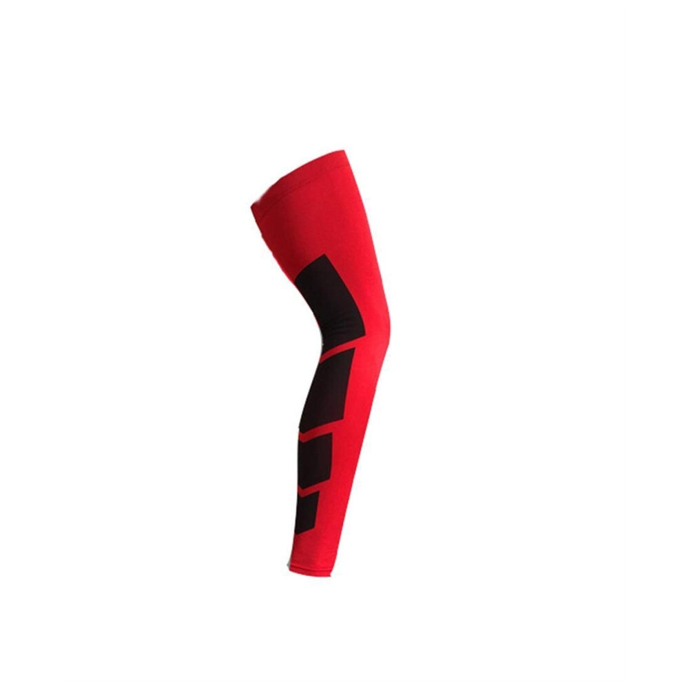Red Knee Support Brace With Targeted Compression, NonâSlip Silicone Sleeve For Running Gym Basketball Â Large
