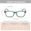 Blue Light Blocking Reading Glasses for Women and Men, Lightweight Square Frame with Spring Hinges 3
