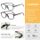 Blue Light Blocking Reading Glasses for Women and Men, Lightweight Square Frame with Spring Hinges 4