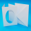 A5 Tri-Fold White Smooth Oval Aperture Cards & Envelopes 1