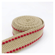 Polyester Cotton Backpack Strap Webbing Ribbon, Durable Neutral Color Tape for DIY Crafts, Size D