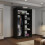 (120cm,Black) Mirrored Sliding Door Wardrobe 3