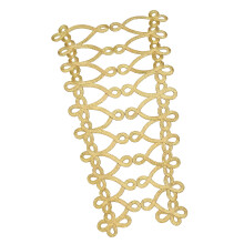 Delicate Golden Ornamental Trim For Sewing Bridals Wear-1