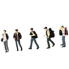 Realistic Backpackers Figure Model 1:64 Scale Hand Painted-A