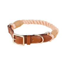 (L, Powder) Classical Cotton Dog Collar Stylish and Durable Ideal for Small Dog Owners Quality Pet Accessories  Sky blue M