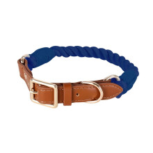(XL, Hidden Blue) Classical Cotton Dog Collar Stylish and Durable Ideal for Small Dog Owners Quality Pet Accessories Sky blue M