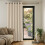 (CREAM, 66" Width x 84" Drop) Thermal Blackout Eyelet Ring Top Curtains Pair + Tie Back 1