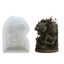 Moule à bougie en silicone avec des motifs de tigres pour