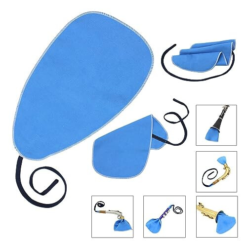 Saxophone Cleaning Cloth Pull Through Microfiber Swab for Flute and Clarinet, Quick Moisture Removal 1