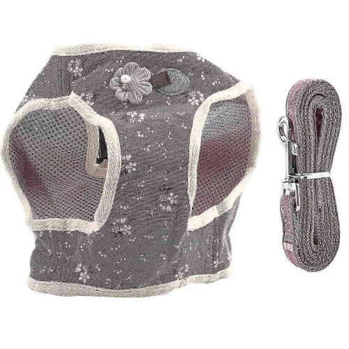 m Cotton Blend Breathable Pet Cat Dog Vest Chest Strap with Pulling Rope
