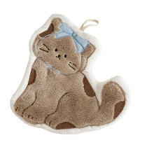 Furry Plush Corals Fleece Hand Towel Decorative Cats Theme-1