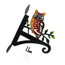 Decorative Metal Owl Garden Plant Hangers Hook Wall Mount