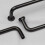 96mm Dark Bronze Cabinet Handle Slim Curved Pull 11