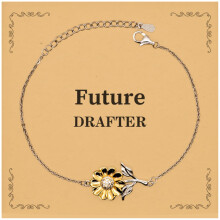Sterling Silver Sunflower Bracelet for Women Gift, Inspirational Adjustable Jewelry for Graduation