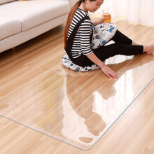 Office Chair Mat for Hard Floors, Clear PVC Floor Protector with AntiSlip Frosted Design and Smooth Rolling Surface