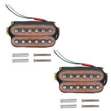 50/52mm Alnico 5 Humbucker Pickups Set Clear Dual Coil Bridge and Neck Exact Fit Electric Guitar