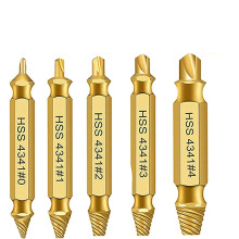 Kit d'extraction de vis endommagées pour fixations récalcitrantes, construction en acier rapide pour une durabilité maximale, permet de retirer