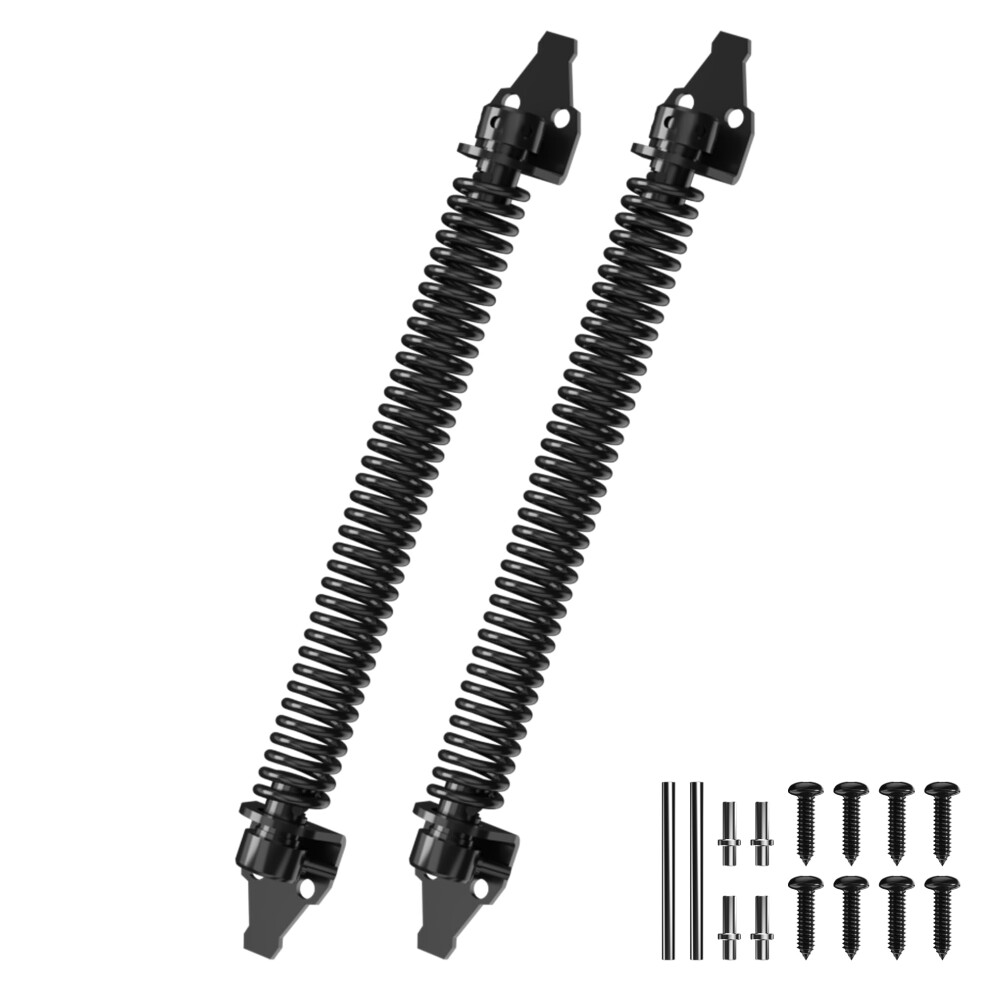 Heavy Duty Adjustable Gate Spring Closer For Wooden And Vinyl Fence, Automatic Self Closing Black 2 Pack 9310869683223