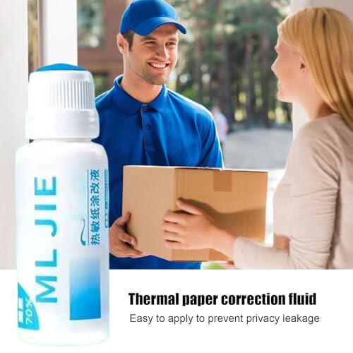 Thermal Paper Data Protection Fluid 30ml, FastActing Privacy Security Ink for Receipts, Leakproof Design 2