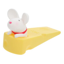 Cute Mouse Door Stopper with Night Glow, AntiSlip Decorative Cartoon Door Wedge for Home 1Pc