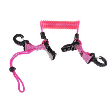 Scuba Diving Camera Light Lanyard with Quick Release Buckle Clip Red + Pink