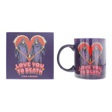Steven Rhodes Love You To Death Pink Cherry Scented Mug Candle 243g