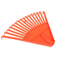 Garden Hand Rake with Durable Nylon Construction for Soil Spreading and Leaf Collection in Small Gardens