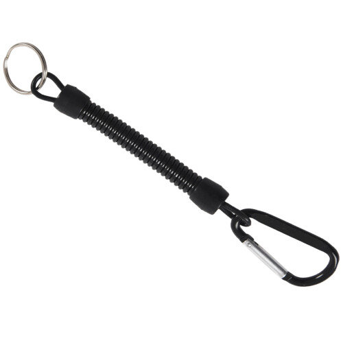 Key , with carabiner and spiral cable, 13 cm, random color 2